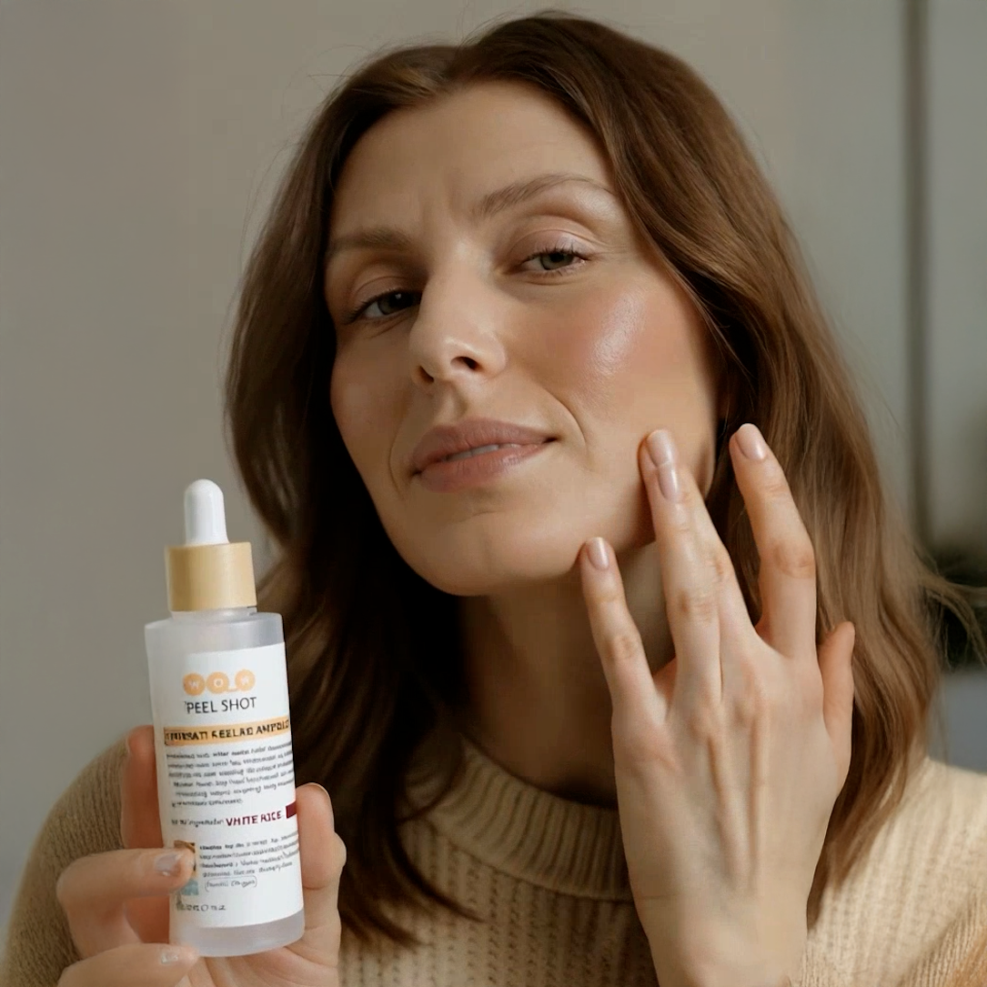 Dúo de Ampollas de Arroz Peel Shot Glow de Wowgood